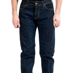 Exte Men's Dark Blue Straight Leg Jeans